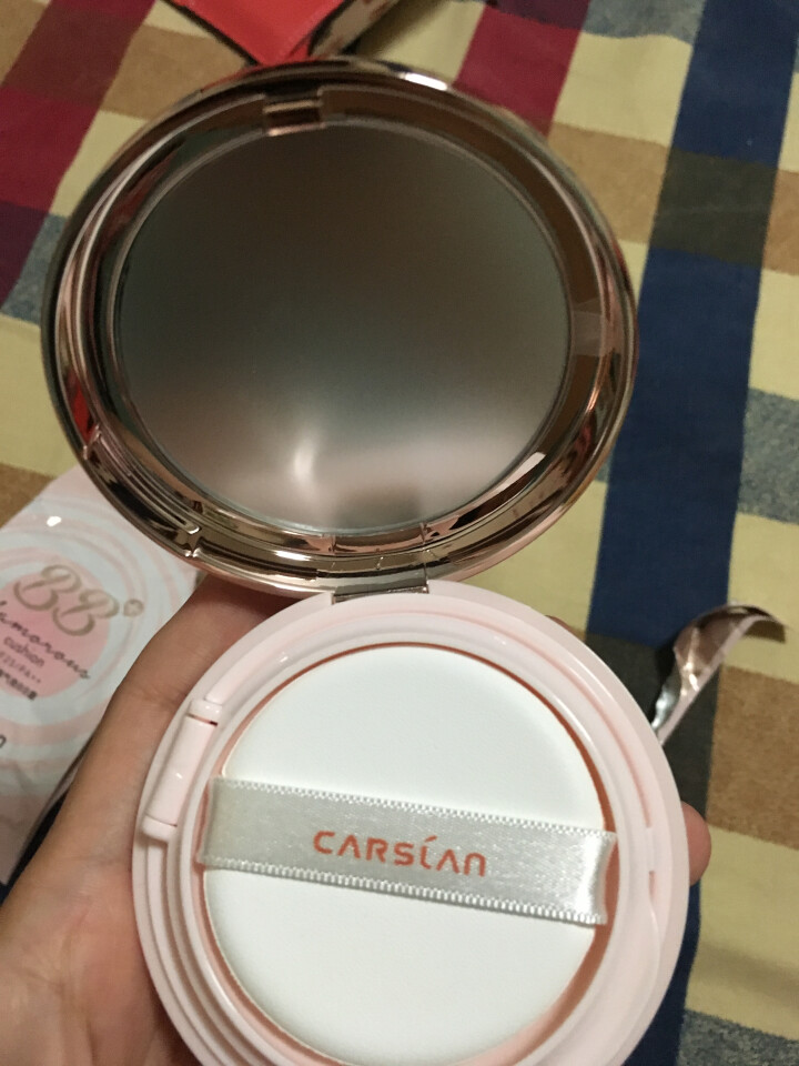 卡姿兰(Carslan)美颜大咖气垫BB霜（防晒版）SPF25/PA++02#典雅自然色13.5g*2（遮瑕保湿持久不脱妆）怎么样，好用吗，口碑，心得，评价，试,第4张