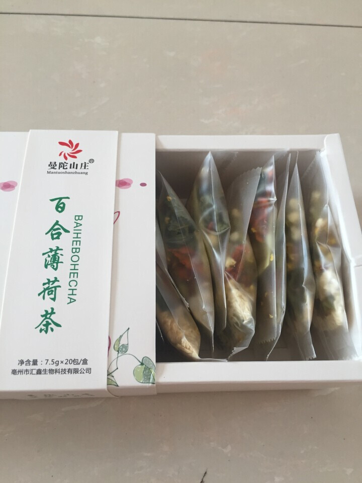 曼陀山庄 百合花茶薄荷茶 菊花茶 桂花 白菊 冰糖 口气 清新组合花草茶 15包一盒 组合花茶怎么样，好用吗，口碑，心得，评价，试用报告,第3张