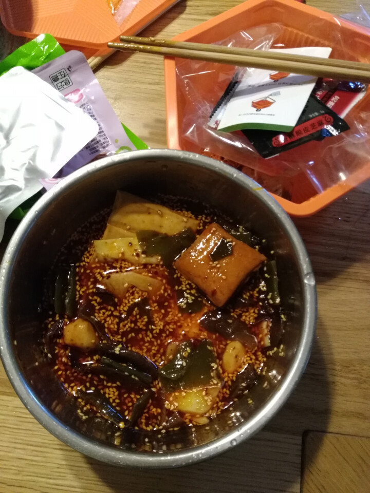 屋头（WUTOU）钵钵鸡 冷吃速食火锅 荤菜版 红油味397g怎么样，好用吗，口碑，心得，评价，试用报告,第4张