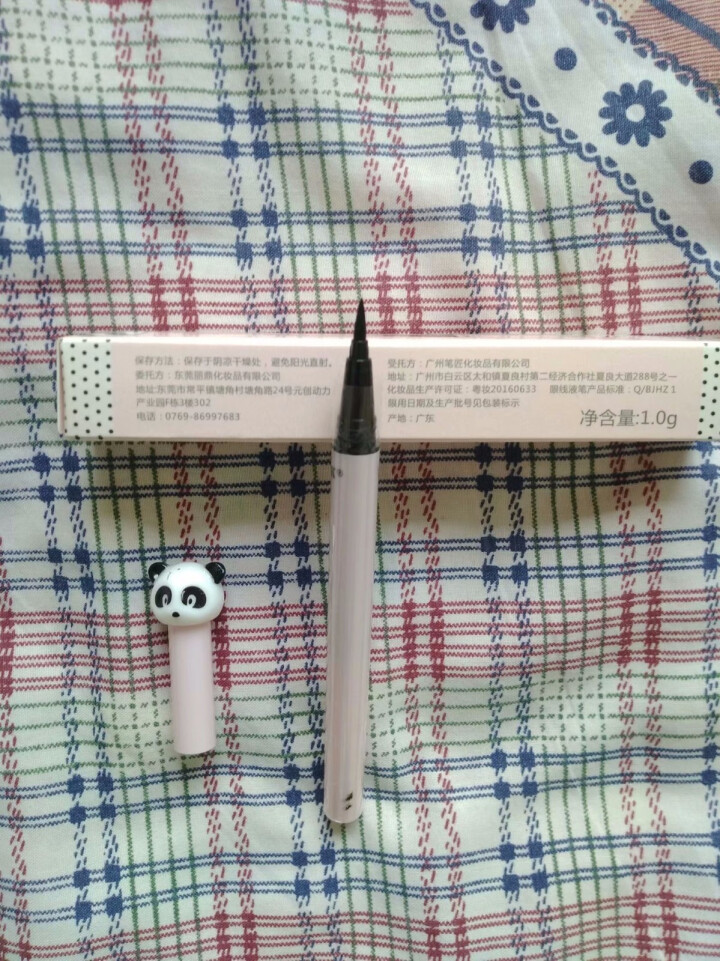 粉色安琪呆萌熊猫眼线笔1.0ml（防水不晕染 防汗 不脱色 持久 内眼线 硬头铅笔 初学者 正品 ） 黑色怎么样，好用吗，口碑，心得，评价，试用报告,第3张