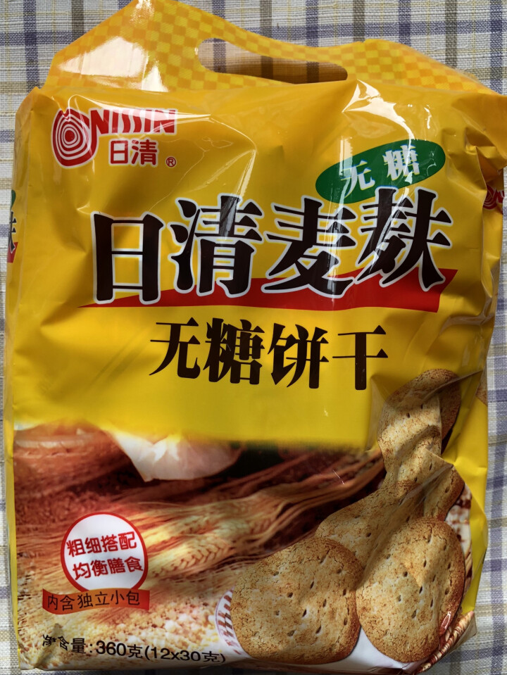 日清（nissin） 无糖 麦麸饼干谷物粗粮膳食低卡健身消化点心孕妇血糖早餐下午茶独立小包装360g怎么样，好用吗，口碑，心得，评价，试用报告,第2张