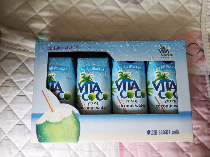 唯他可可（Vita Coco）天然椰子水进口NFC果汁饮料330ml*4瓶怎么样，好用吗，口碑，心得，评价，试用报告,第3张