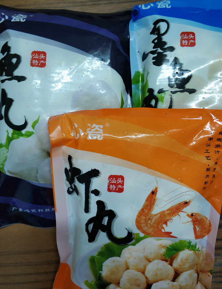 心瓷 鱼丸墨鱼丸虾丸三拼组合 250g*3袋 潮汕火锅丸子 火锅食材怎么样，好用吗，口碑，心得，评价，试用报告,第2张