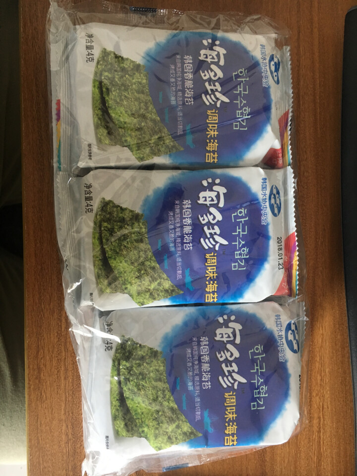 韩国进口 海多珍调味海苔4gx3 进口休闲零食海苔怎么样，好用吗，口碑，心得，评价，试用报告,第2张