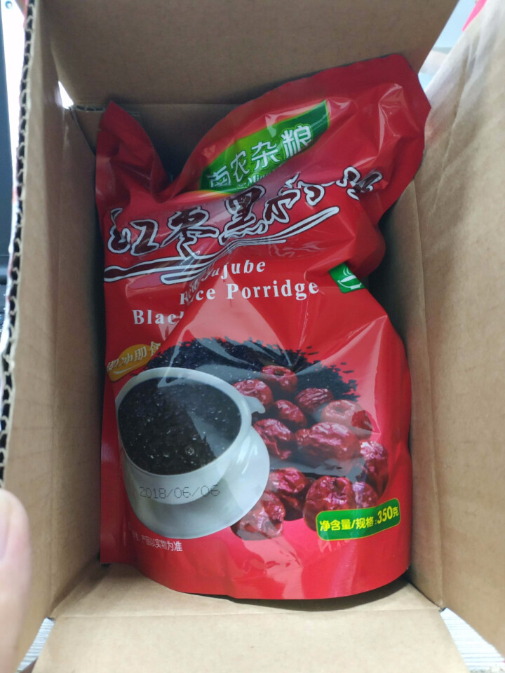 南农（nannong） 南农 红枣黑米粥方便速食五谷杂粮代餐食品营养粥 红枣黑米粥350g怎么样，好用吗，口碑，心得，评价，试用报告,第2张