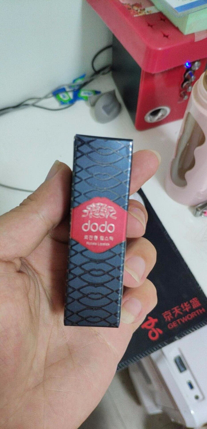 dodo 多多 一转倾心口红4g 单手旋转持久保湿补水不脱色掉色不沾杯防水韩国正品橘色豆沙色 经典红/红色怎么样，好用吗，口碑，心得，评价，试用报告,第3张