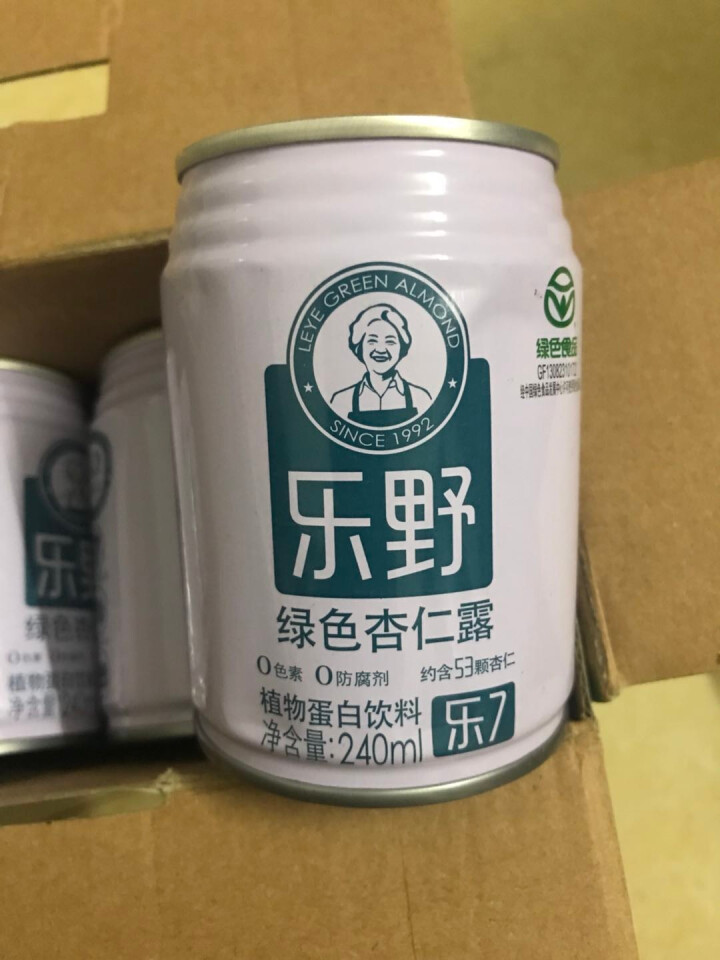 乐野（leye） 杏仁露植物蛋白饮料原味杏仁露240ml*12罐礼盒装怎么样，好用吗，口碑，心得，评价，试用报告,第2张