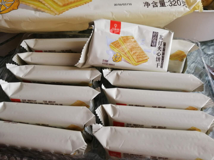 【京东自有品牌】八享时 苏打夹心饼干 柠檬味 320g/袋 蛋糕 休闲零食怎么样，好用吗，口碑，心得，评价，试用报告,第3张