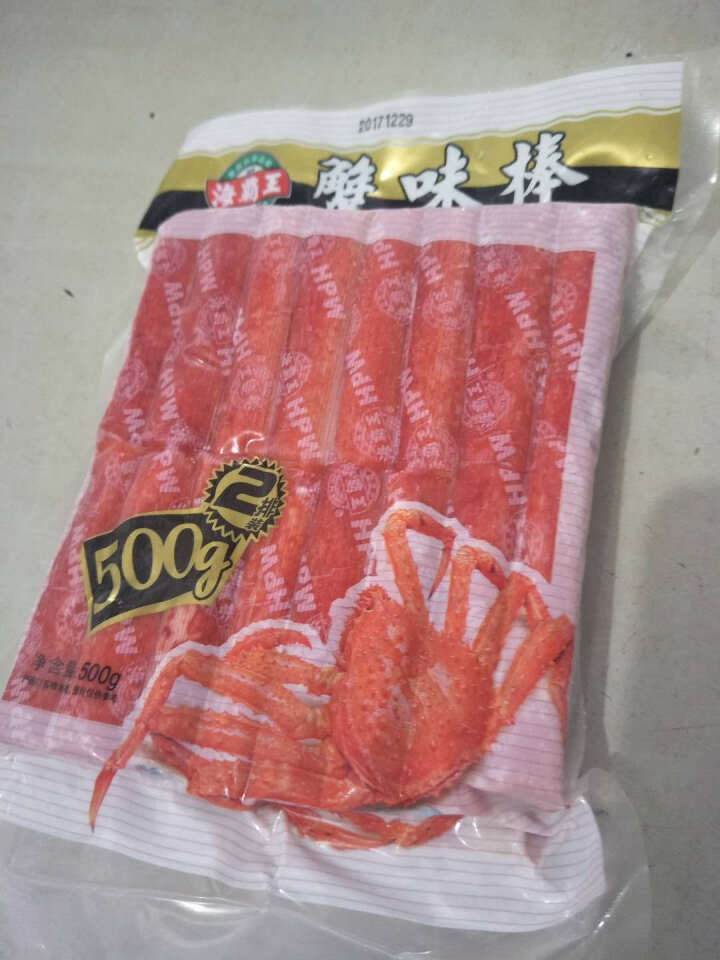 海霸王 蟹味棒 500g 32个 蟹味蟹柳 火锅丸子 火锅食材 烧烤食材怎么样，好用吗，口碑，心得，评价，试用报告,第2张