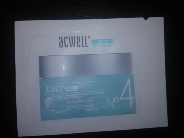 艾珂薇acwell舒缓修护过敏感肌急救面霜护肤品保湿补水进口男女 滋润女学生孕妇 韩国专柜 保湿补水体验一片装 小样免邮怎么样，好用吗，口碑，心得，评价，试用报,第4张