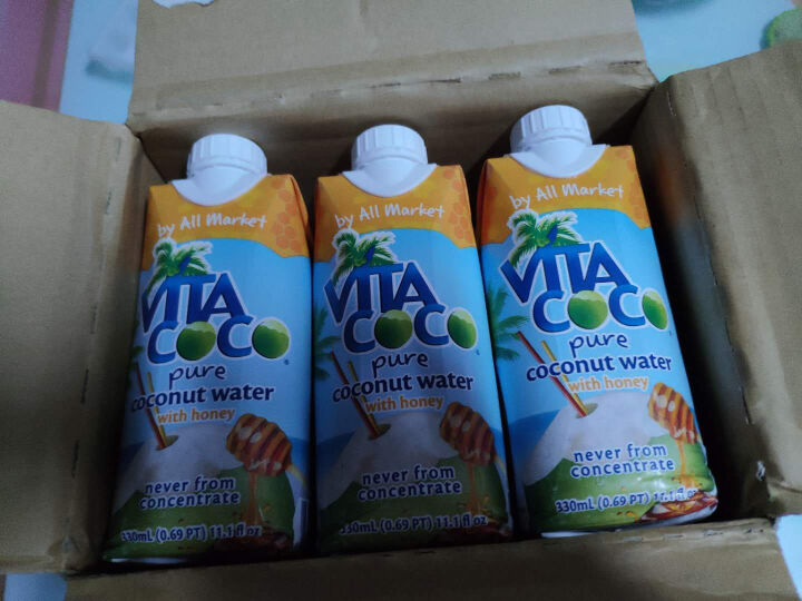 唯他可可（Vita Coco）蜂蜜味天然椰子水进口NFC果汁饮料 330ml*12瓶 整箱怎么样，好用吗，口碑，心得，评价，试用报告,第3张