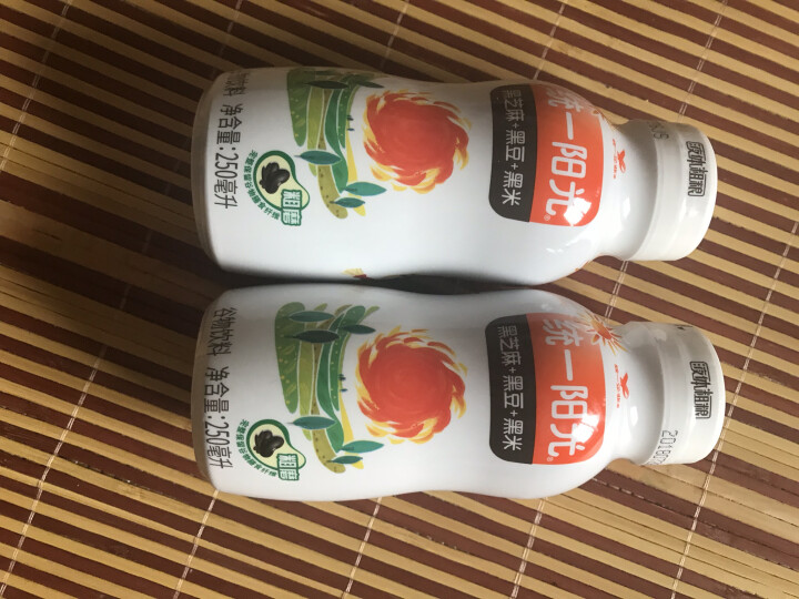 统一 阳光 黑芝麻+黑豆+黑米 粗磨谷物饮料 250ml*15瓶 整箱装怎么样，好用吗，口碑，心得，评价，试用报告,第4张