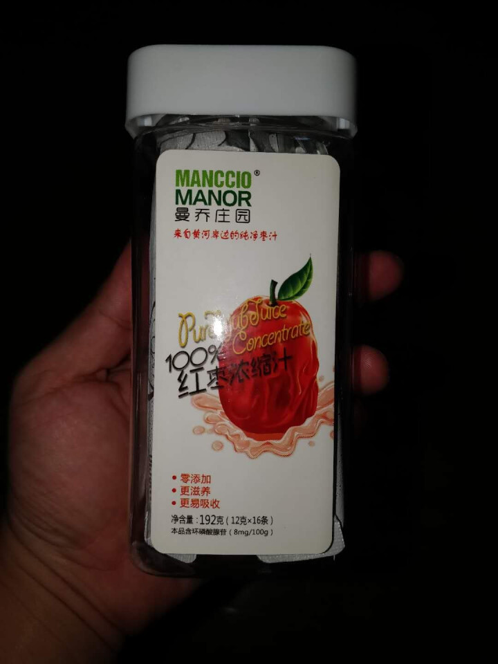 曼乔庄园（MANCCIO MANOR） 正品枣汁饮料红枣汁192g百分百浓缩红枣汁 红枣汁192g（12g*16条）怎么样，好用吗，口碑，心得，评价，试用报告,第3张