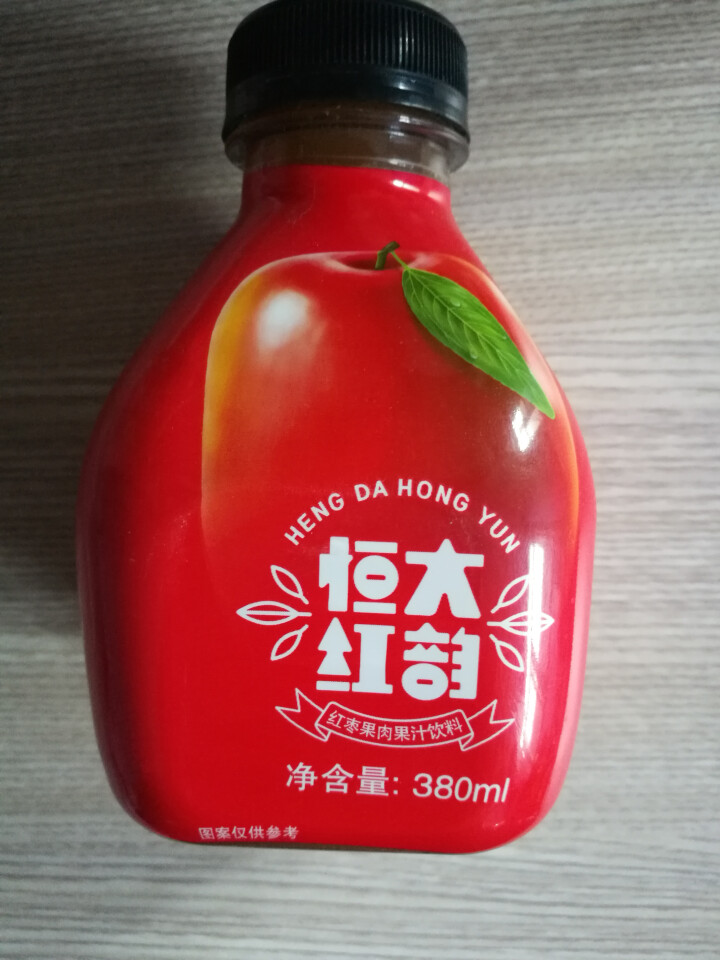 恒大 红韵红枣汁果肉果汁果味饮料礼盒装 380ml*1瓶（试饮装）怎么样，好用吗，口碑，心得，评价，试用报告,第4张