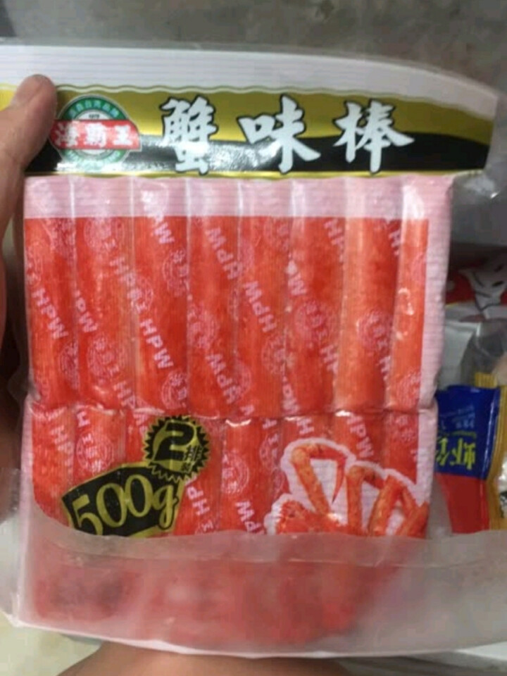 海霸王 蟹味棒 500g 32个 蟹味蟹柳 火锅丸子 火锅食材 烧烤食材怎么样，好用吗，口碑，心得，评价，试用报告,第2张