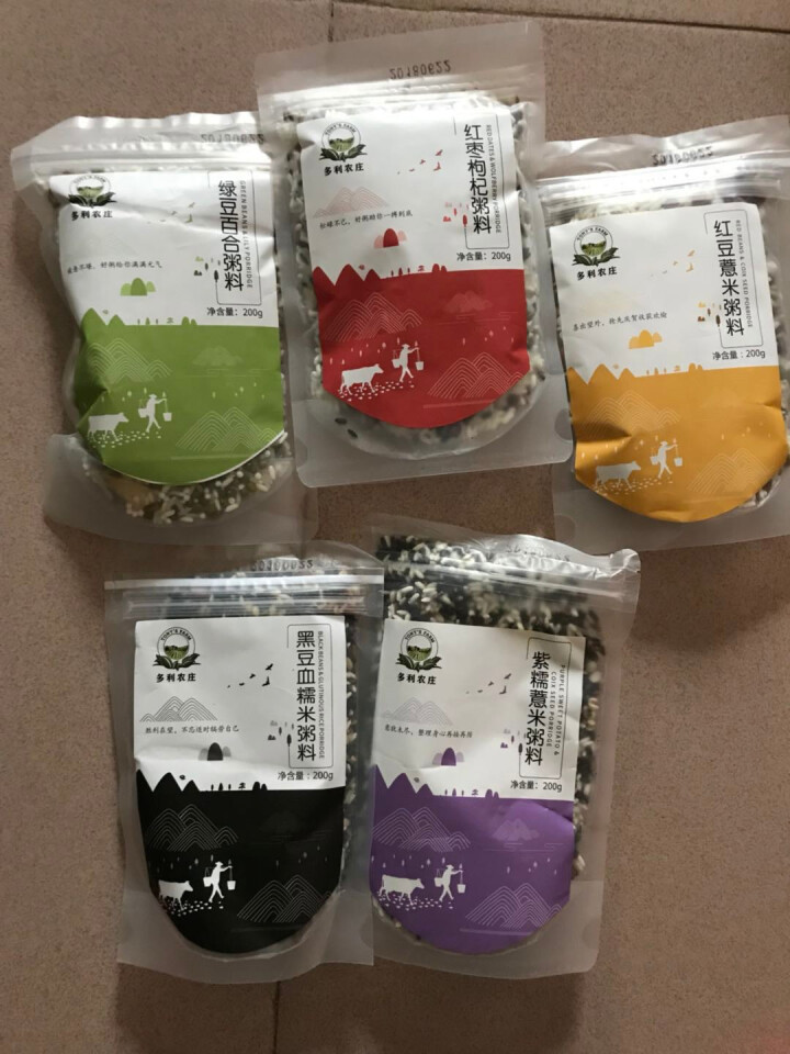 多利农庄 暖心粥道礼盒1kg/盒 200g/袋*5 养生杂粮粥怎么样，好用吗，口碑，心得，评价，试用报告,第4张