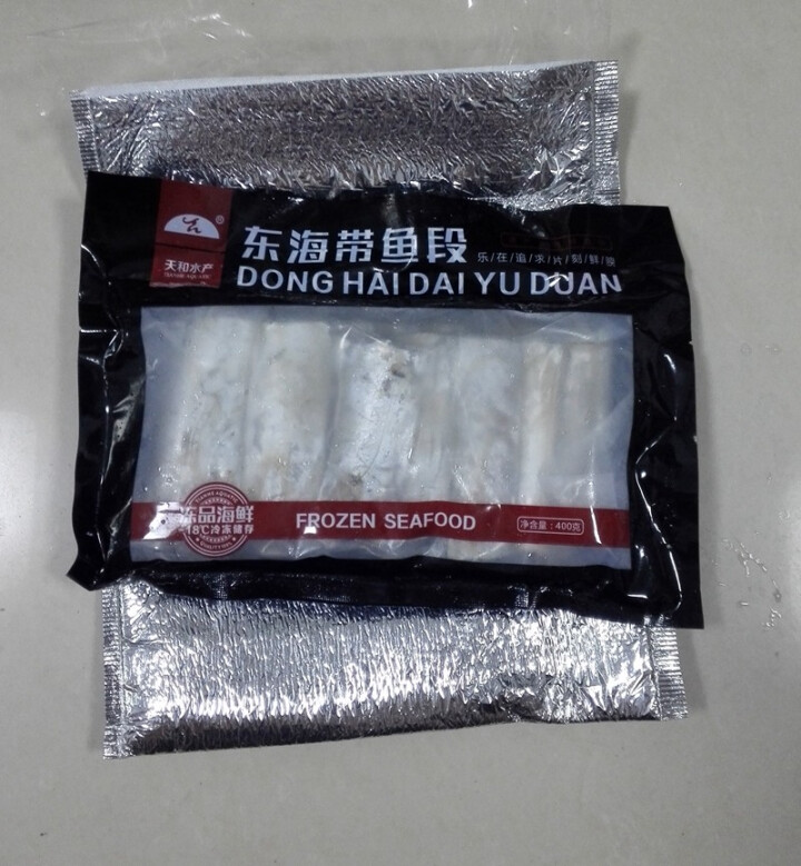 天和水产 冷冻东海带鱼段 400g 12,第3张