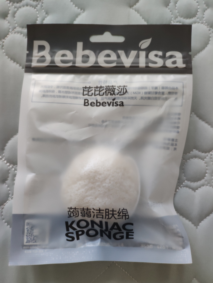 3片特价BEBEVISA半球纯净款天然蒟蒻洗脸扑魔芋深层清洁面海绵球 纯净款怎么样，好用吗，口碑，心得，评价，试用报告,第2张