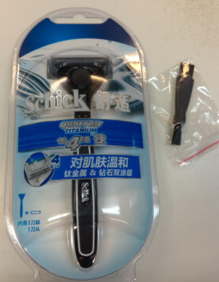 舒适（Schick） Schick舒适创4纪钛手动剃须刀刮胡刀金属刀架剃须泡 1刀架1刀头怎么样，好用吗，口碑，心得，评价，试用报告,第2张