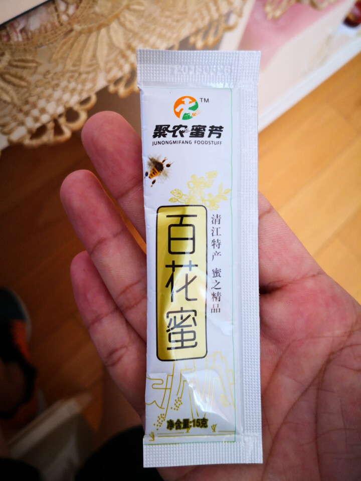 聚农蜜芳（JUNONGMIFANG） 聚农蜜芳 百花蜂蜜120g 办公室零食 软包装怎么样，好用吗，口碑，心得，评价，试用报告,第4张