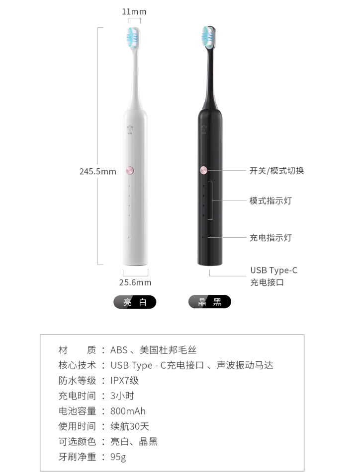 金鱼 电动牙刷充电式成人磁悬浮声波震动马达 亮白怎么样，好用吗，口碑，心得，评价，试用报告,第4张