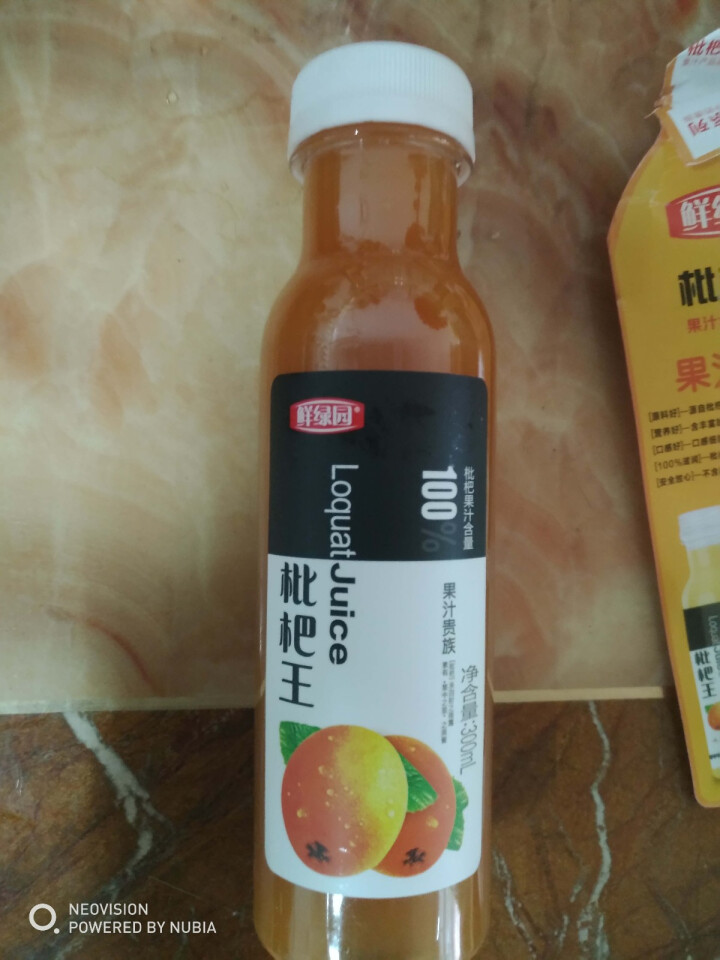 鲜绿园 枇杷汁100%枇杷王枇杷原浆果汁饮料大瓶饮料300ml 单瓶装试饮活动怎么样，好用吗，口碑，心得，评价，试用报告,第2张