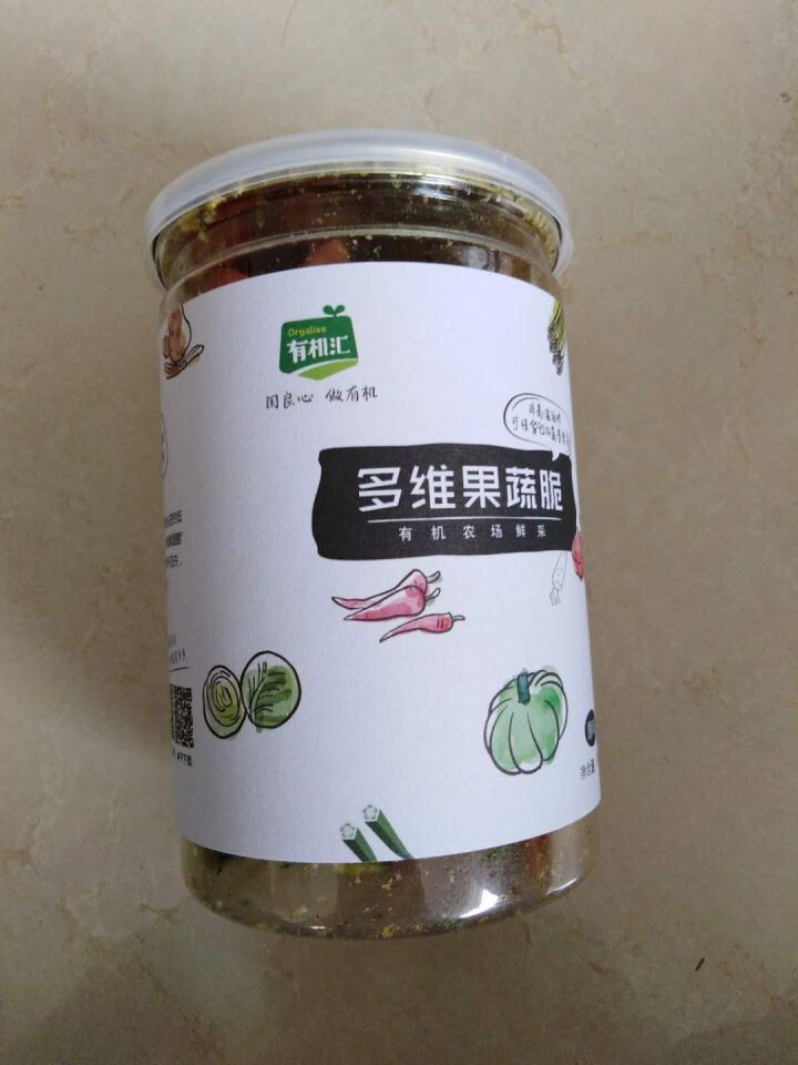 有机汇 有机蔬菜蔬菜干 营养果蔬脆 每80g/罐 1罐怎么样，好用吗，口碑，心得，评价，试用报告,第3张