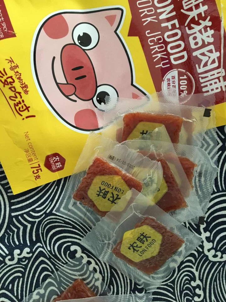 农畉（LONFOOD） 农畉猪肉脯75g 原味蜜汁香辣休闲小零食 香辣怎么样，好用吗，口碑，心得，评价，试用报告,第2张