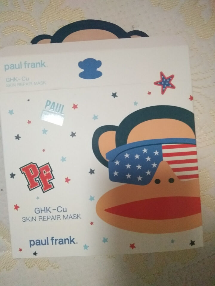 paul frank 美国潮牌大嘴猴 蓝铜肽面膜 赋活修护面膜男士女士可用 26ml×5怎么样，好用吗，口碑，心得，评价，试用报告,第2张