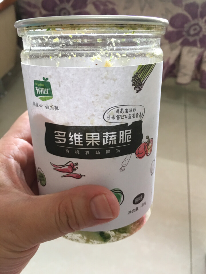 有机汇 有机蔬菜蔬菜干 营养果蔬脆 每80g/罐 1罐怎么样，好用吗，口碑，心得，评价，试用报告,第2张