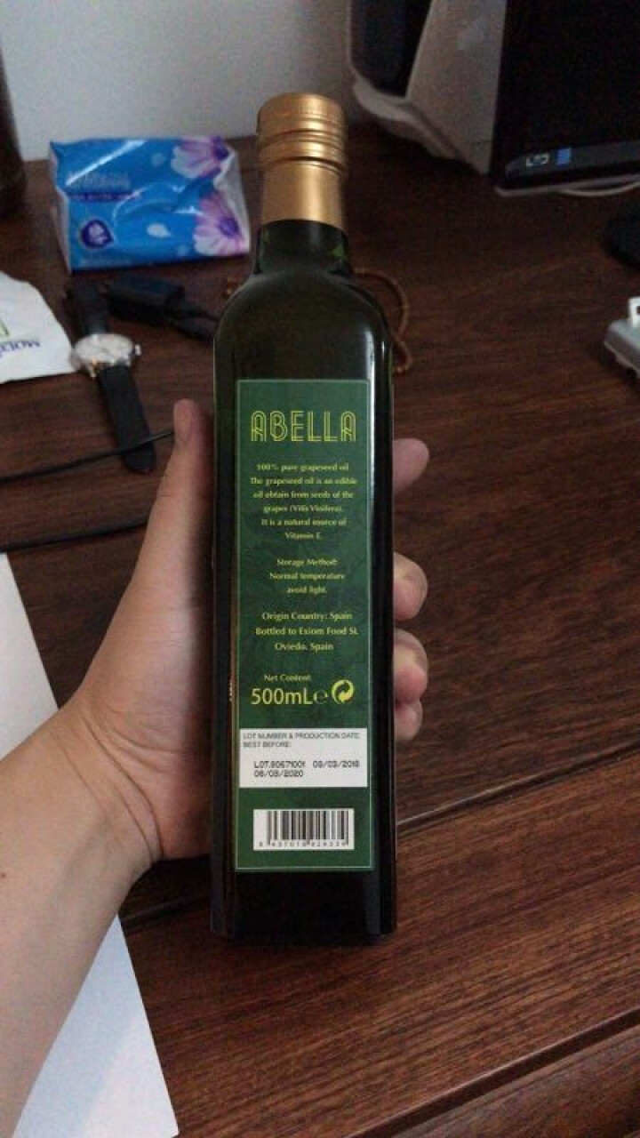 【2件8折】西班牙原装进口 阿蓓莉（ABELLA）葡萄籽油500ML 煎炒烹炸炒菜食用油怎么样，好用吗，口碑，心得，评价，试用报告,第3张