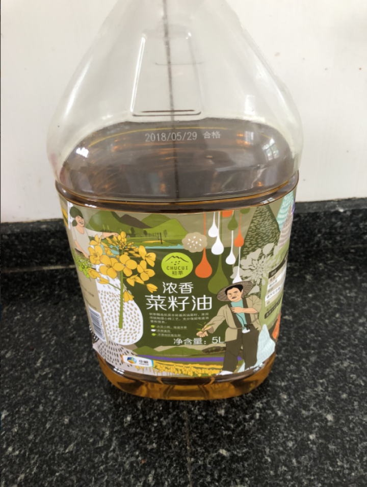 2018年新榨 中粮初萃 非转基因古法小榨浓香菜籽油5L 物理压榨 食用油怎么样，好用吗，口碑，心得，评价，试用报告,第2张