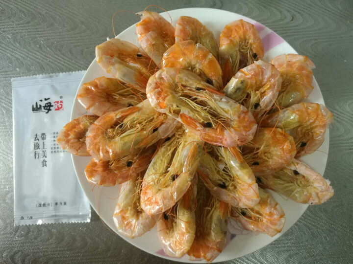 山海购 虾干 舟山特产即食碳烤虾干对虾干 海鲜零食干货 个大淡干125g 袋 对虾干（大号） 208g怎么样，好用吗，口碑，心得，评价，试用报告,第6张