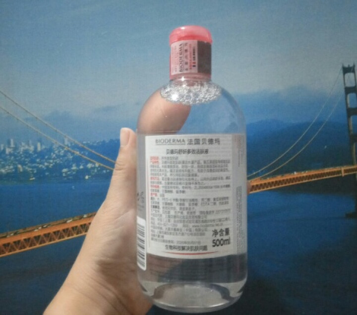 法国贝德玛（Bioderma）舒妍多效洁肤液500ml （卸妆水 深层清洁 粉水 舒缓保湿 敏感肌 眼唇 原装进口）怎么样，好用吗，口碑，心得，评价，试用报告,第4张