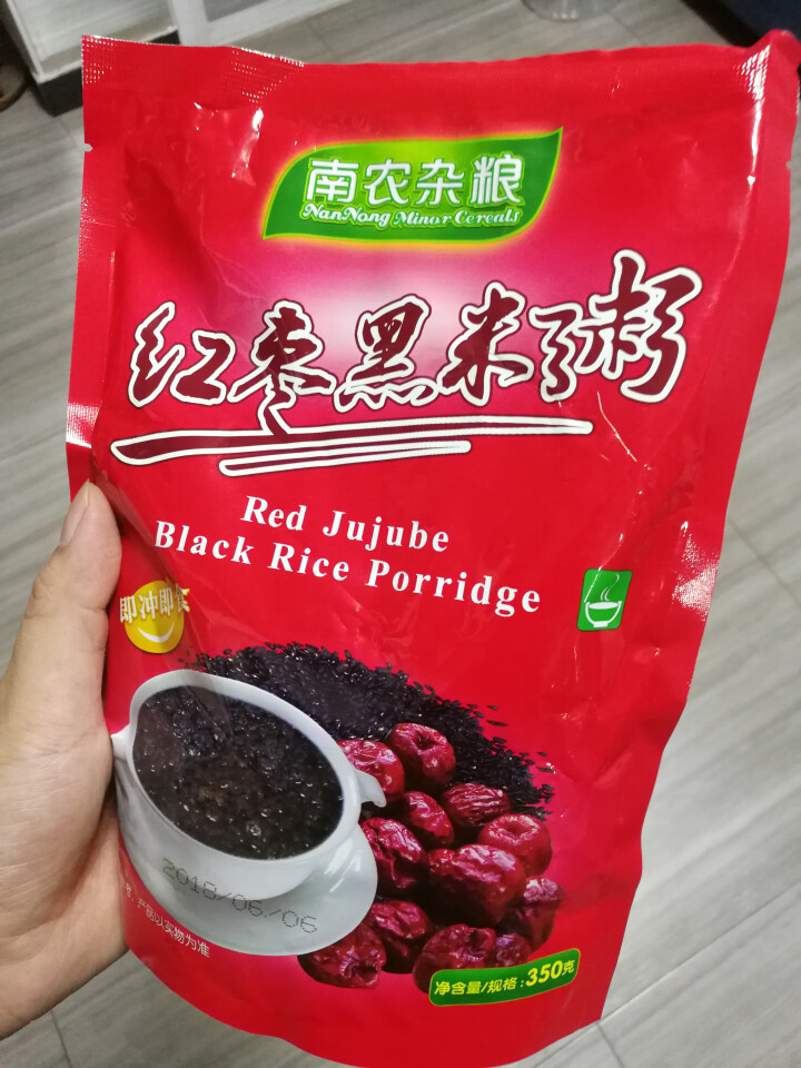 南农（nannong） 南农 红枣黑米粥方便速食五谷杂粮代餐食品营养粥 红枣黑米粥350g怎么样，好用吗，口碑，心得，评价，试用报告,第2张