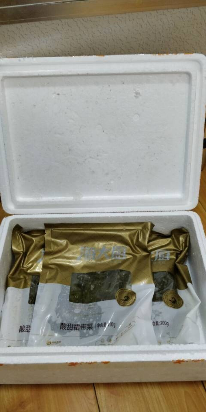 海大厨 大连特产酸甜裙带菜200g/袋X3 海木耳 海带丝 沙拉海藻 海白菜 凉拌菜 开袋即食怎么样，好用吗，口碑，心得，评价，试用报告,第3张