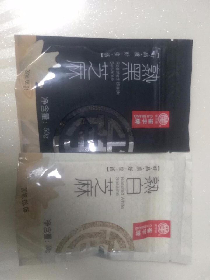 崔字牌熟黑白芝麻无添加无染色无草籽我沙子开袋即食2*50g装怎么样，好用吗，口碑，心得，评价，试用报告,第2张