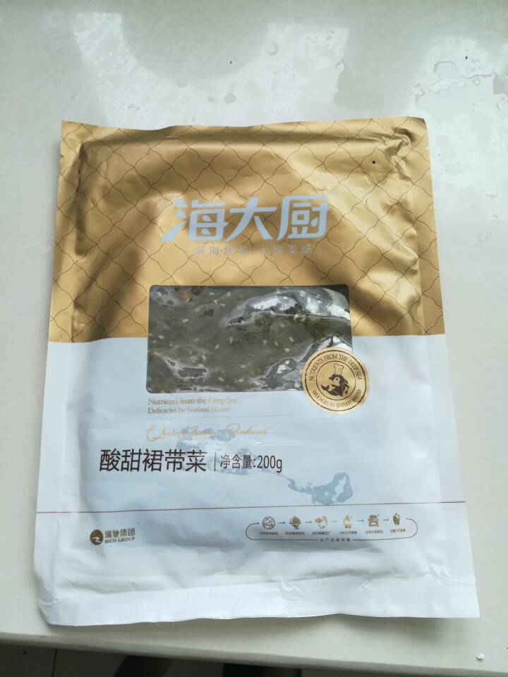 海大厨 大连即食酸甜裙带菜200g/袋X3 海木耳 海带丝 沙拉海藻 海白菜怎么样，好用吗，口碑，心得，评价，试用报告,第3张