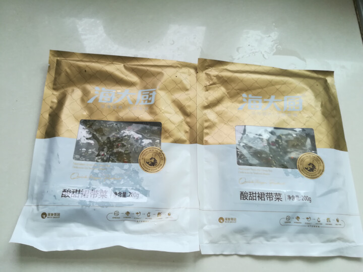 海大厨 大连即食酸甜裙带菜200g/袋X3 海木耳 海带丝 沙拉海藻 海白菜怎么样，好用吗，口碑，心得，评价，试用报告,第5张