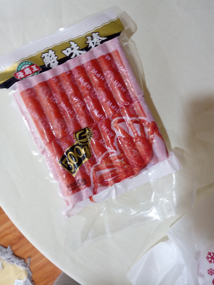 海霸王 蟹味棒 500g 32个 蟹味蟹柳 火锅丸子 火锅食材 烧烤食材怎么样，好用吗，口碑，心得，评价，试用报告,第2张