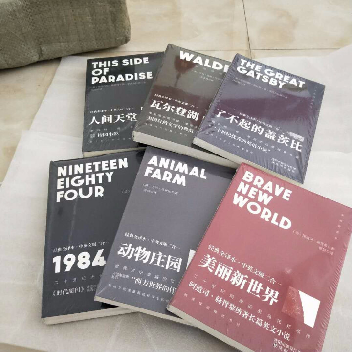 世界文学名著典藏6套12册了不起的盖茨比 1984 瓦尔登湖 人间天堂  动物庄园 全译本附英文原版怎么样，好用吗，口碑，心得，评价，试用报告,第2张