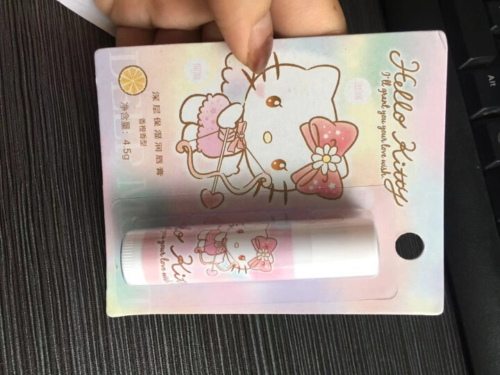 Hello kitty滋润保湿女士无色润唇膏裸色补水男士润唇膏 深层保湿 香橙4.5g/支怎么样，好用吗，口碑，心得，评价，试用报告,第2张