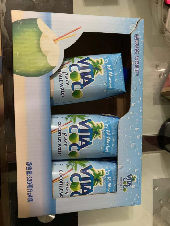 唯他可可（Vita Coco）天然椰子水进口NFC果汁饮料330ml*4瓶怎么样，好用吗，口碑，心得，评价，试用报告,第2张