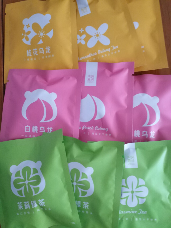 天晓茗润 茶叶 花草茶组合 水果茶 茉莉绿茶 白桃乌龙 桂花乌龙 袋泡花茶包 缤纷组合(9袋一盒)怎么样，好用吗，口碑，心得，评价，试用报告,第3张