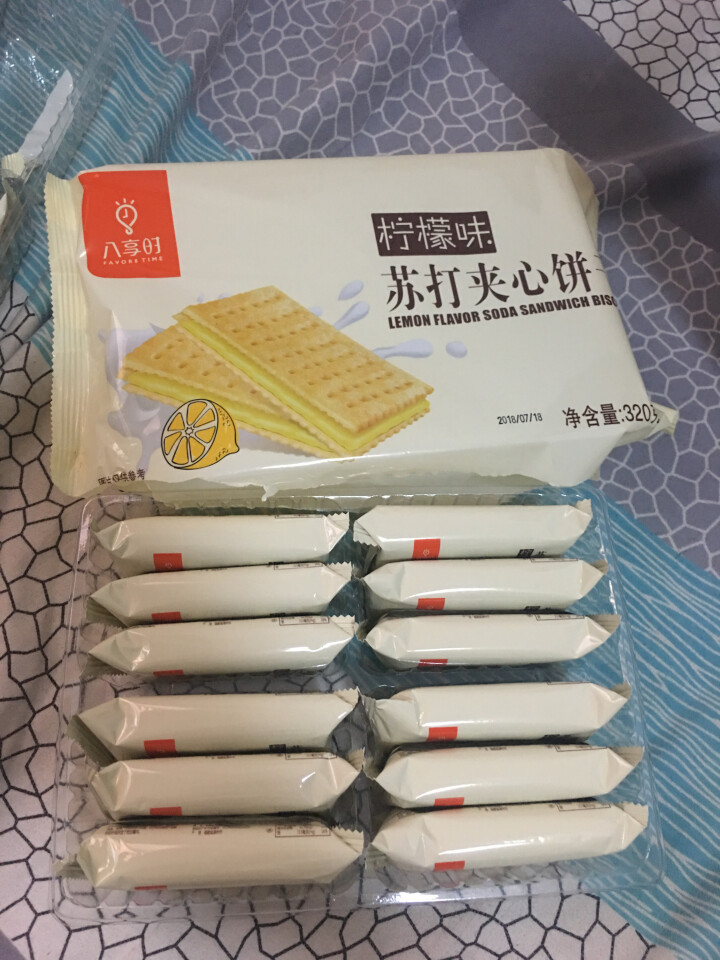 【京东自有品牌】八享时 苏打夹心饼干 柠檬味 320g/袋 蛋糕 休闲零食怎么样，好用吗，口碑，心得，评价，试用报告,第3张