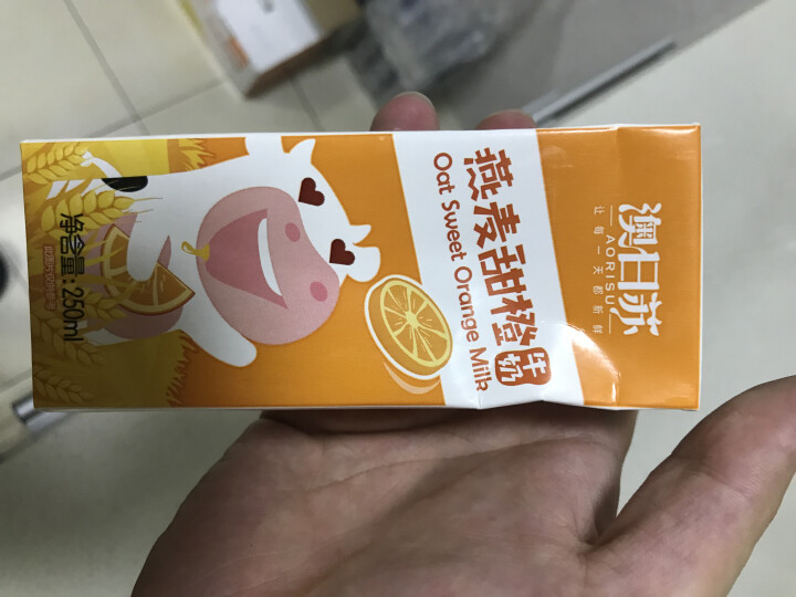 澳日苏  燕麦甜橙牛奶  250ml*12盒 礼盒装怎么样，好用吗，口碑，心得，评价，试用报告,第4张