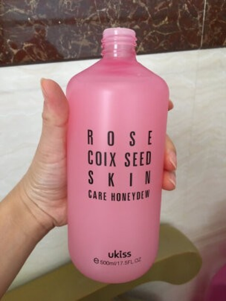 悠珂思 ukiss 玫瑰薏仁爽肤水500ml 粉水 柔肤水 补水怎么样，好用吗，口碑，心得，评价，试用报告,第4张