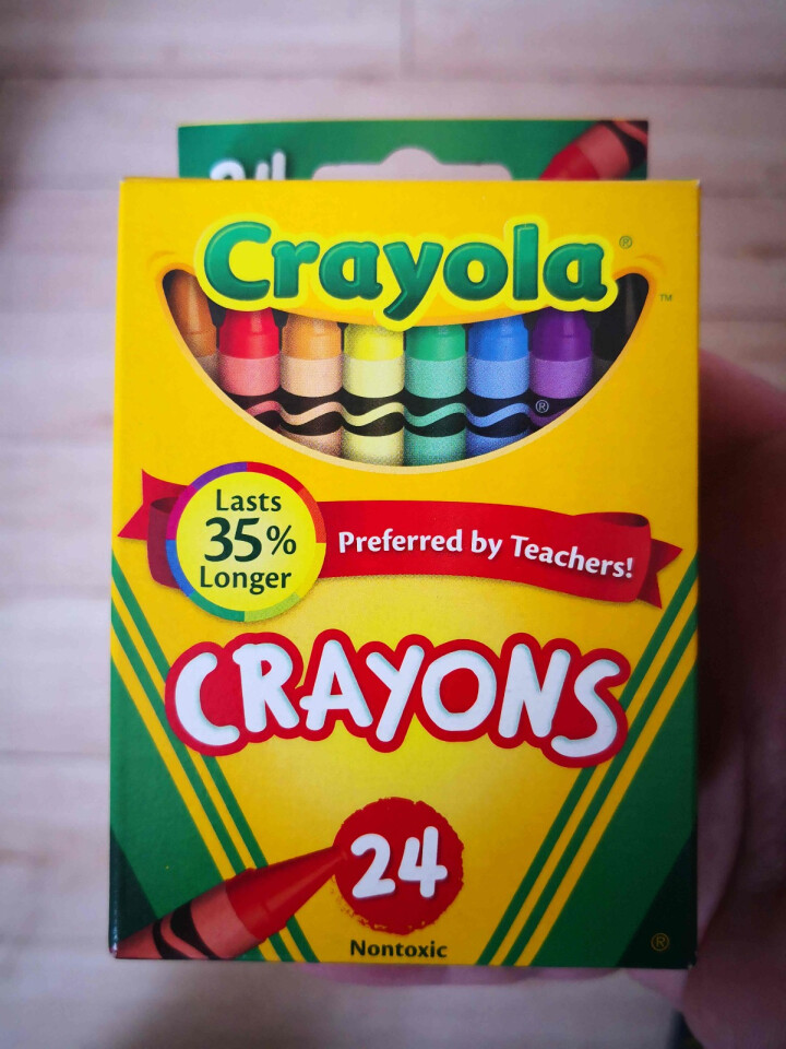 美国绘儿乐Crayola 儿童绘画 画笔工具 彩色蜡笔套装 学生绘画练习 24色标准蜡笔52,第2张