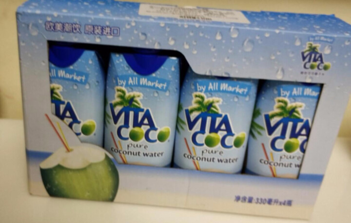 唯他可可（Vita Coco）天然椰子水进口NFC果汁饮料330ml*4瓶怎么样，好用吗，口碑，心得，评价，试用报告,第2张