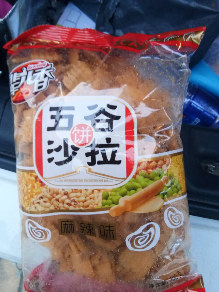 辈儿香 锅巴 零食 休闲食品 香五谷沙拉饼麻辣味（300克*1包） 麻辣味300克*1包怎么样，好用吗，口碑，心得，评价，试用报告,第2张